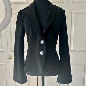 White House Black Market Black Blazer with Statement Buttons in Size 8.